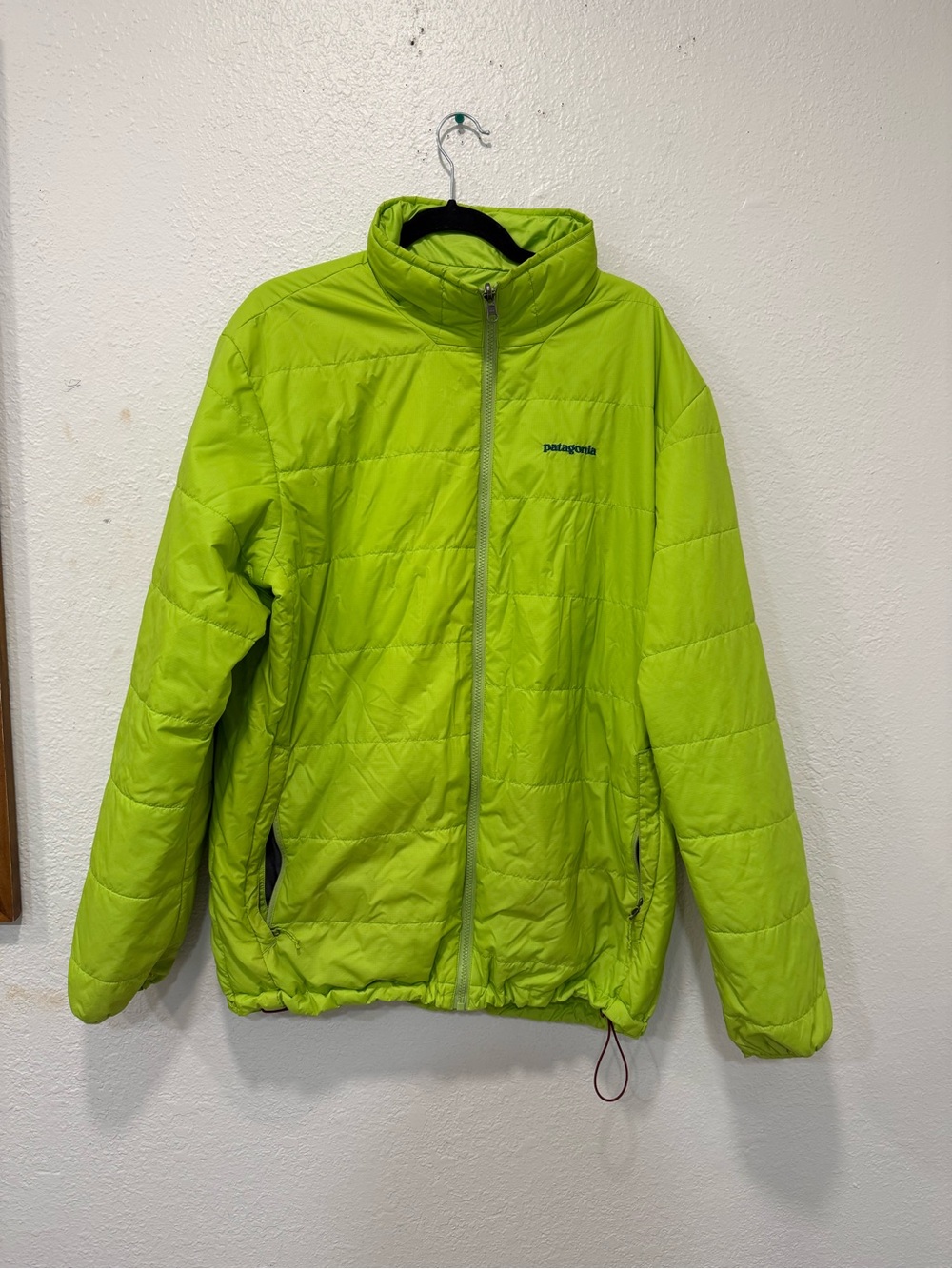 Patagonia Jacket Mens  Xl Green Lime Puffer Quilted Nano Air Snowshot Liner